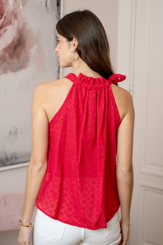 Tops Femme Rouge LOVIE & Co 5093T-ESTELA Efashion Paris