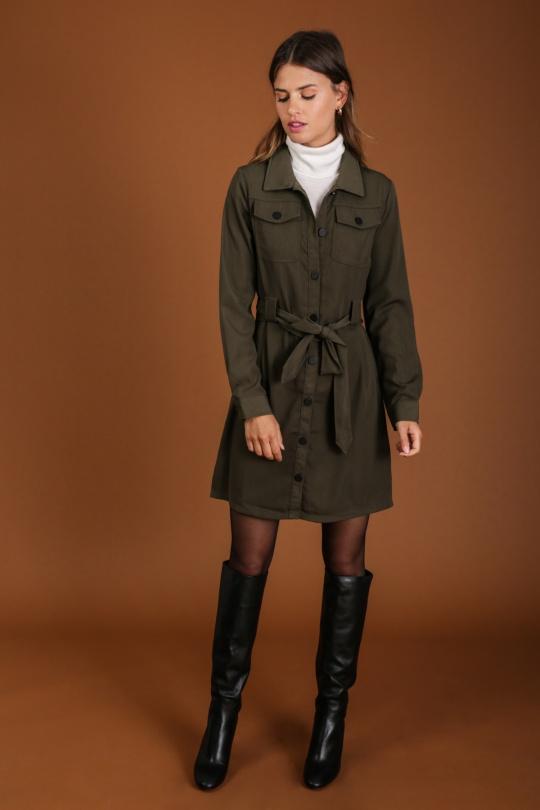 Short dresses Women Khaki LOVIE & Co ASD53556 Efashion Paris