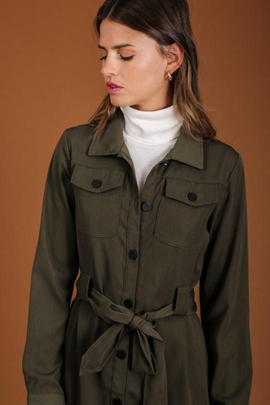 Robes courtes Femme Kaki LOVIE & Co ASD53556 Efashion Paris