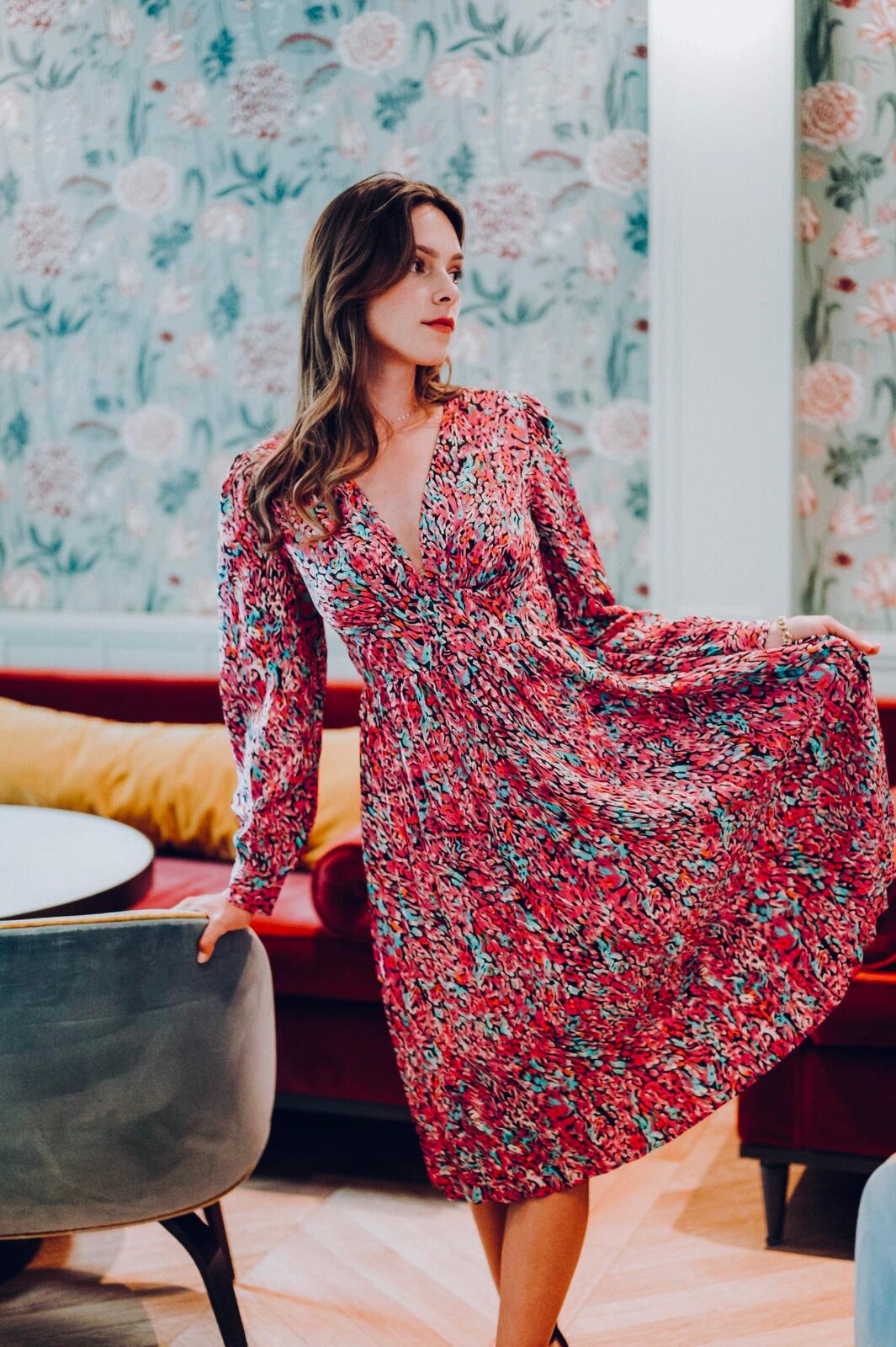 Robes mi-longues Femme Rouge LOVIE & Co 3870D #c Efashion Paris