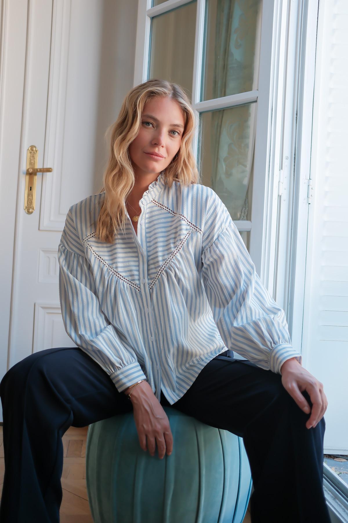 Chemises Femme Bleu LOVIE & Co ASD93300-BRANDON #c Efashion Paris