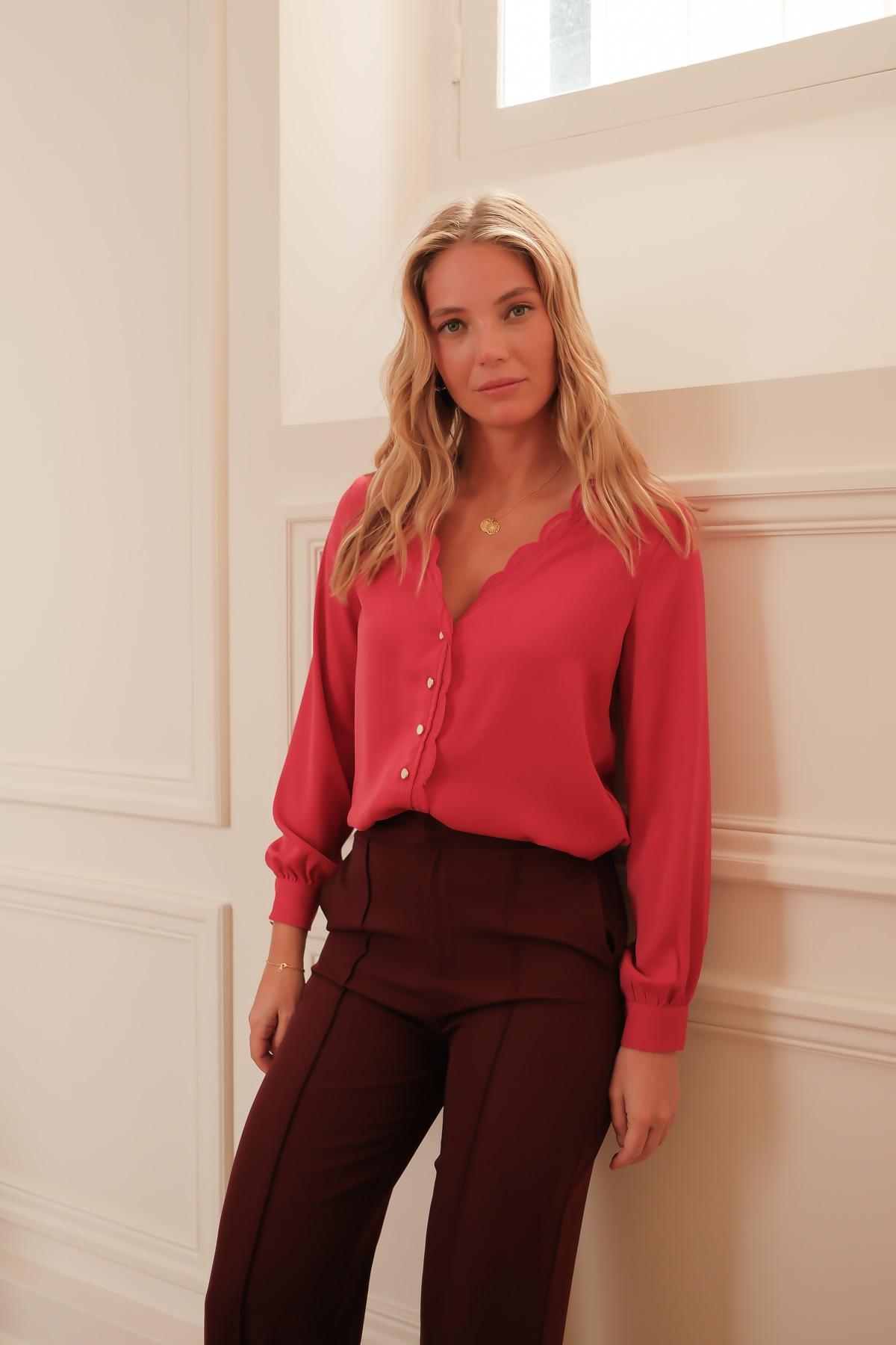 Camisas Mujer FUCHSIA LOVIE & Co 4541-1T-SELENA #c Efashion Paris