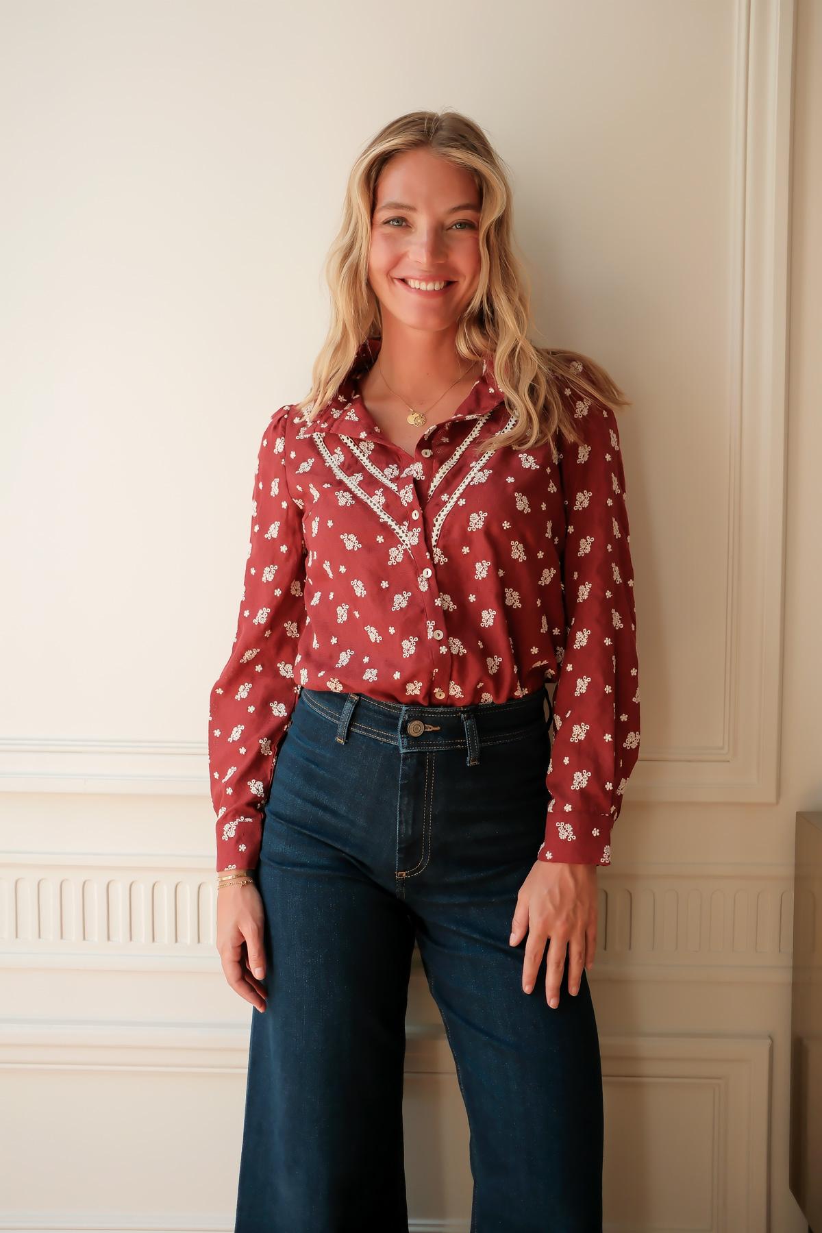 Chemises Femme Rouge LOVIE & Co ASD93122-MOLLY #c Efashion Paris