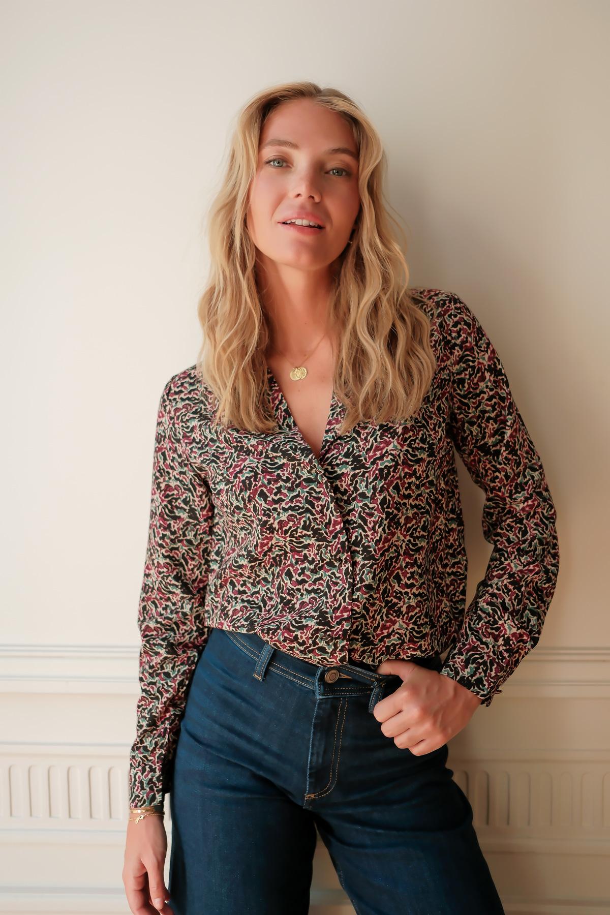 Chemises Femme Violet LOVIE & Co ASD93312-HELOISE #c Efashion Paris