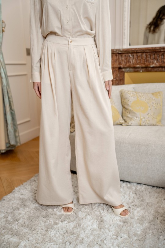 Pantalons Femme Jaune LOVIE & Co TH25578-JORIS #c Efashion Paris