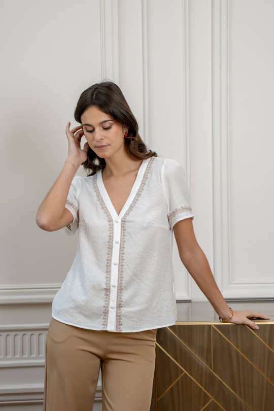 Chemises Femme Rouge LOVIE & Co ASD97138-ARIANA #c Efashion Paris