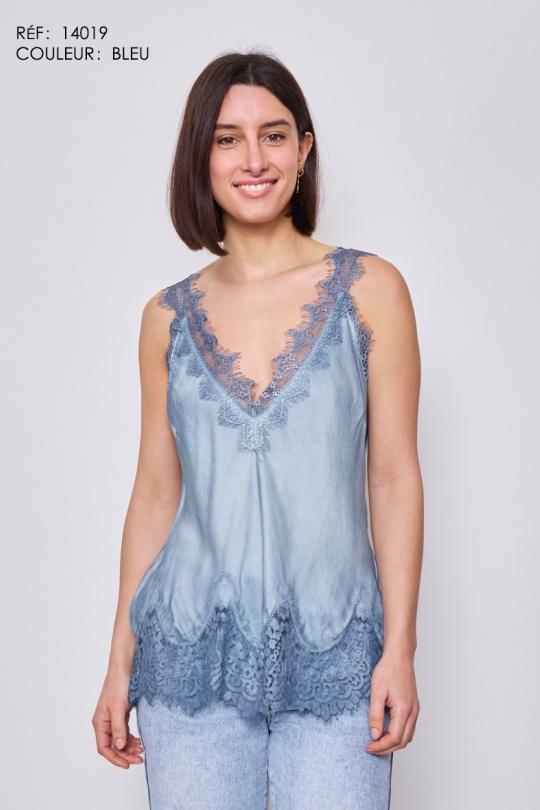 Débardeurs Femme Vert d eau NEW&CO 14019 Efashion Paris