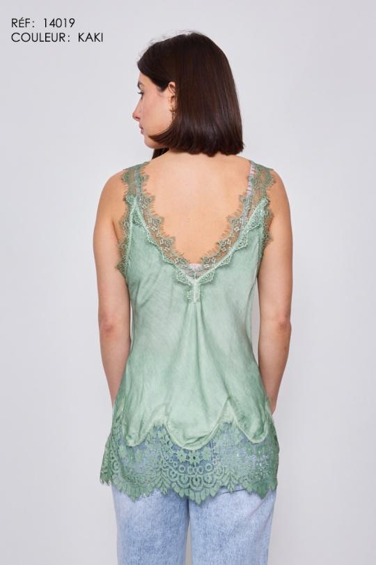 Débardeurs Femme Vert d eau NEW&CO 14019 Efashion Paris