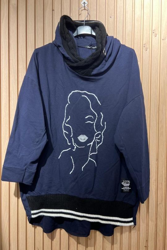 Pulls Femme Marine NEW&CO 91431FF Efashion Paris