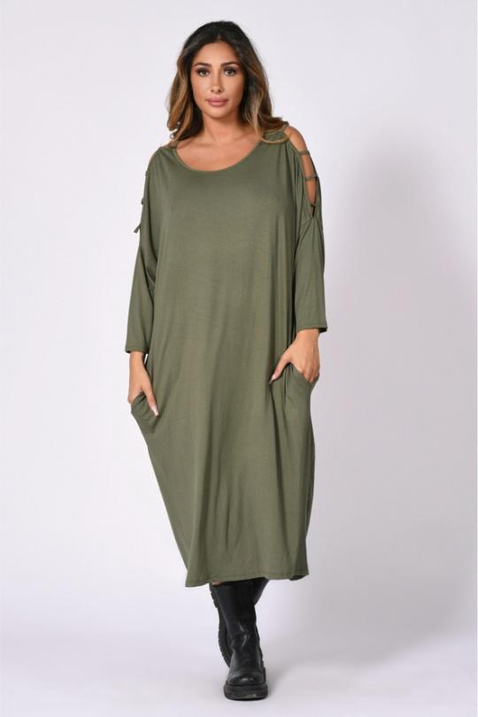 Robes longues Femme Kaki NEW&CO ROBE 1310 Efashion Paris