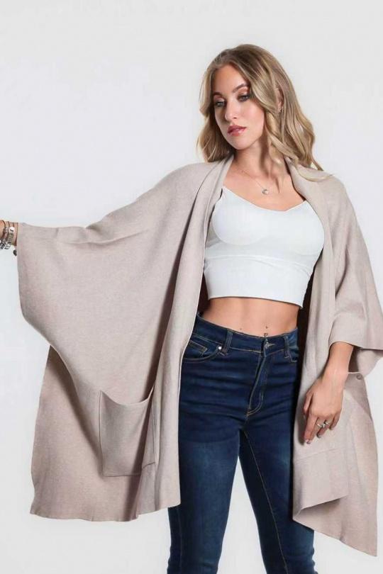 Cardigans Women Beige NEW&CO 8049 Efashion Paris