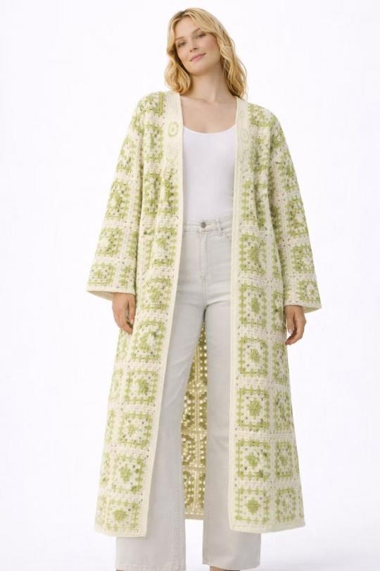 Cardigan Donna Light green NEW&CO 68036 Efashion Paris