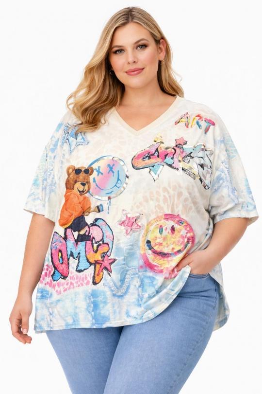 T-shirts Femme Bleu NEW&CO 2967 Efashion Paris