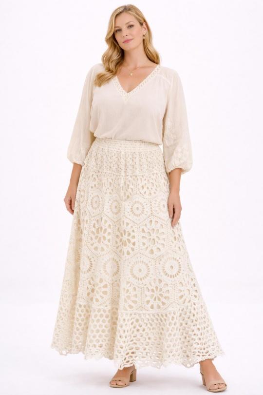 Jupes Femme Blanc NEW&CO 5560 Efashion Paris