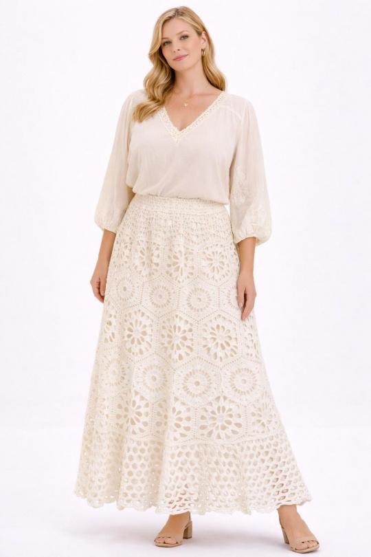 Jupes Femme Blanc NEW&CO 5560 Efashion Paris