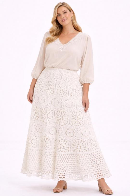 Jupes Femme Blanc NEW&CO 5560 Efashion Paris