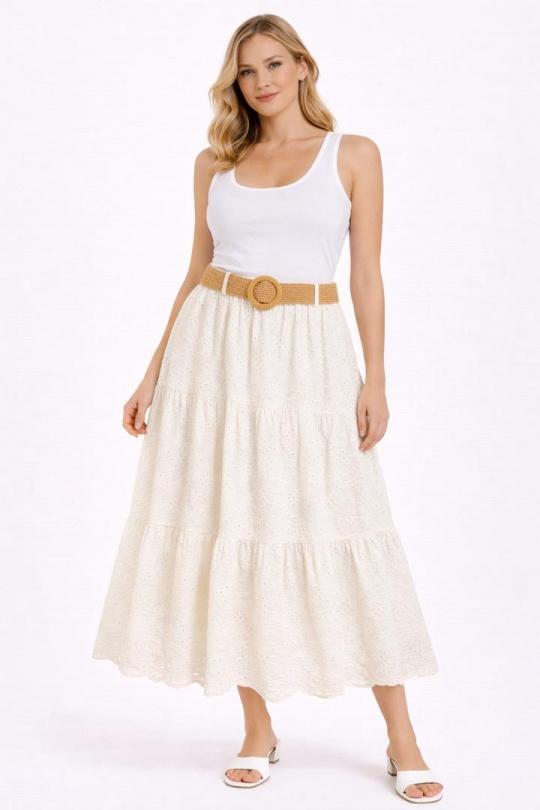 Skirts Women Beige NEW&CO 5065 Efashion Paris