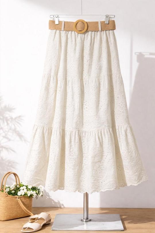 Skirts Women Beige NEW&CO 5065 Efashion Paris