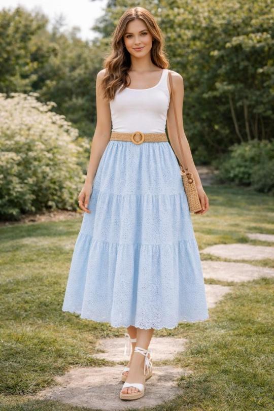 Skirts Women Beige NEW&CO 5065 Efashion Paris