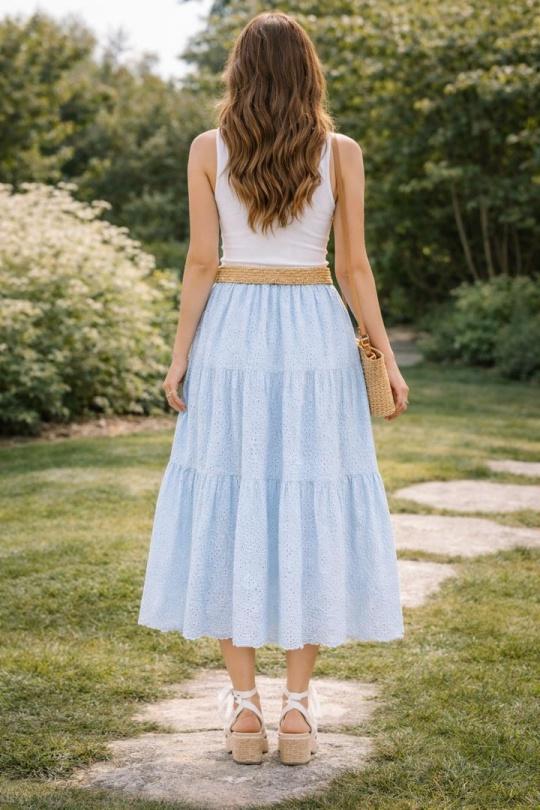 Skirts Women Beige NEW&CO 5065 Efashion Paris