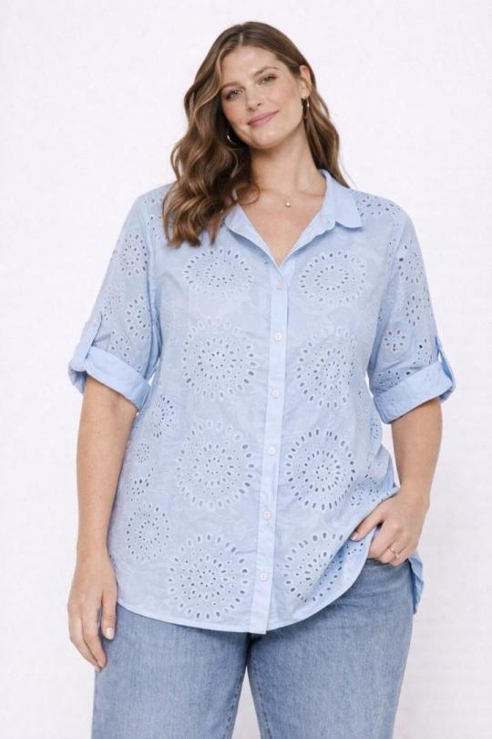 Shirts Women Blue NEW&CO 9559 B Efashion Paris