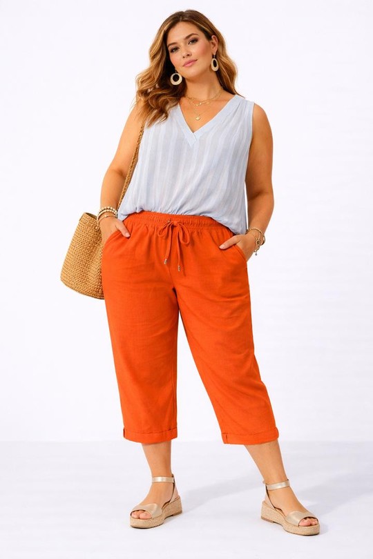 Pantacourts Femme Beige NEW&CO 3569 Efashion Paris