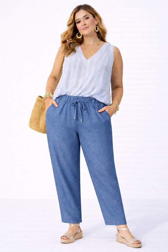 Pantalons Femme Marine NEW&CO 3215U Efashion Paris