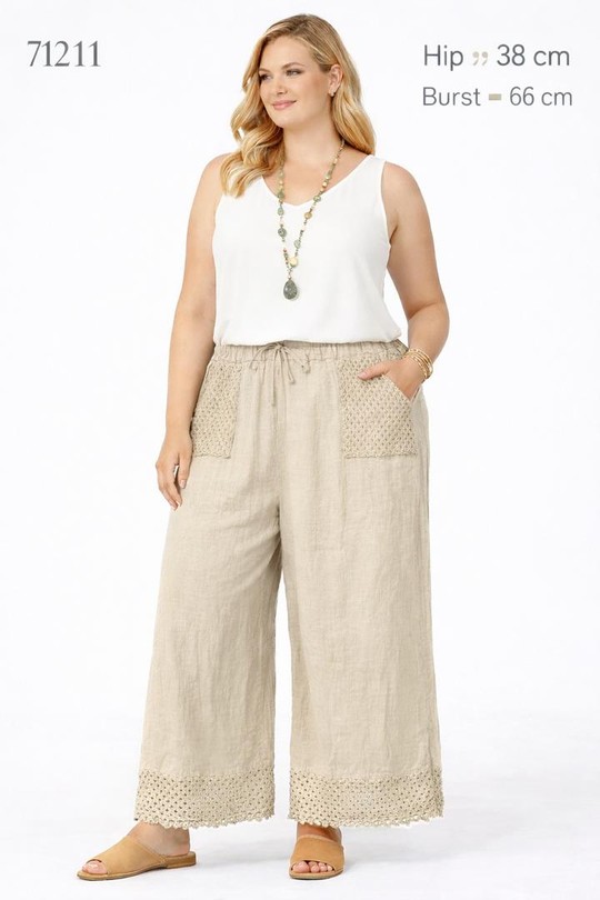 Trousers Women Beige NEW&CO 17211 Efashion Paris