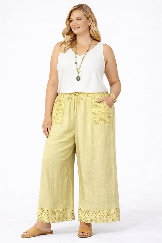 Trousers Women Beige NEW&CO 17211 Efashion Paris