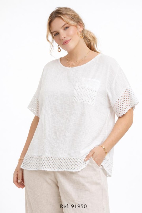 T-shirts Femme Beige NEW&CO 91950 Efashion Paris