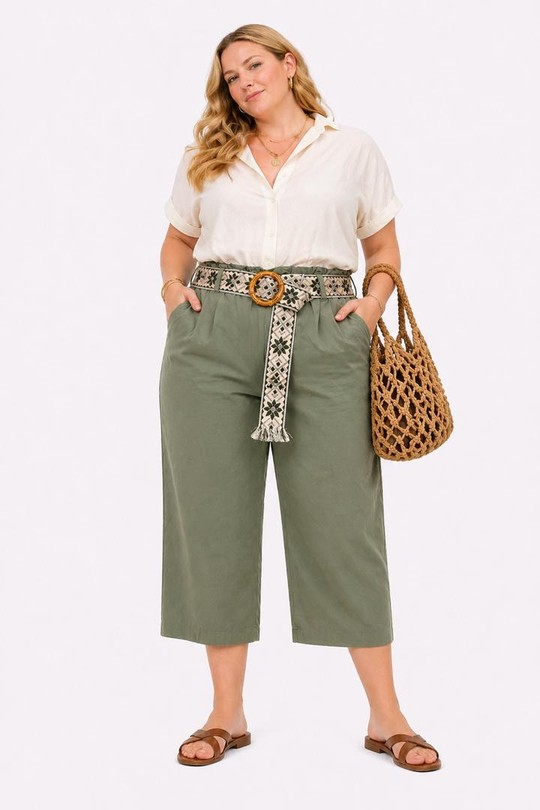 Pantacourts Femme Beige NEW&CO 703 Efashion Paris