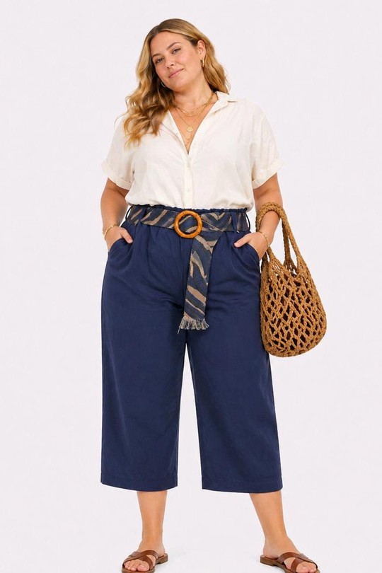 Pantacourts Femme Beige NEW&CO 703 Efashion Paris