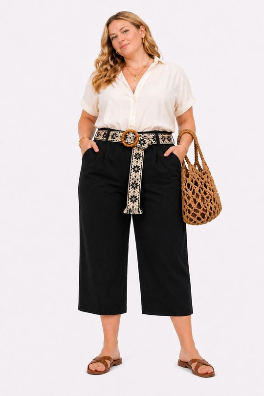 Pantacourts Femme Beige NEW&CO 703 Efashion Paris