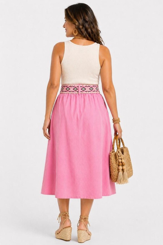 Jupes Femme Beige NEW&CO 632 Efashion Paris