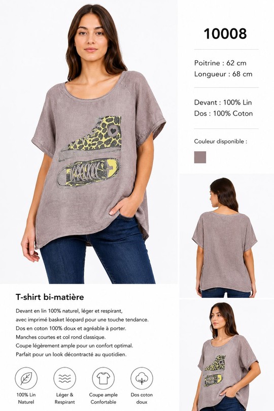 Camisetas Mujer White NEW&CO 10008A Efashion Paris