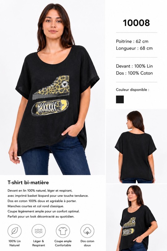 Camisetas Mujer White NEW&CO 10008A Efashion Paris