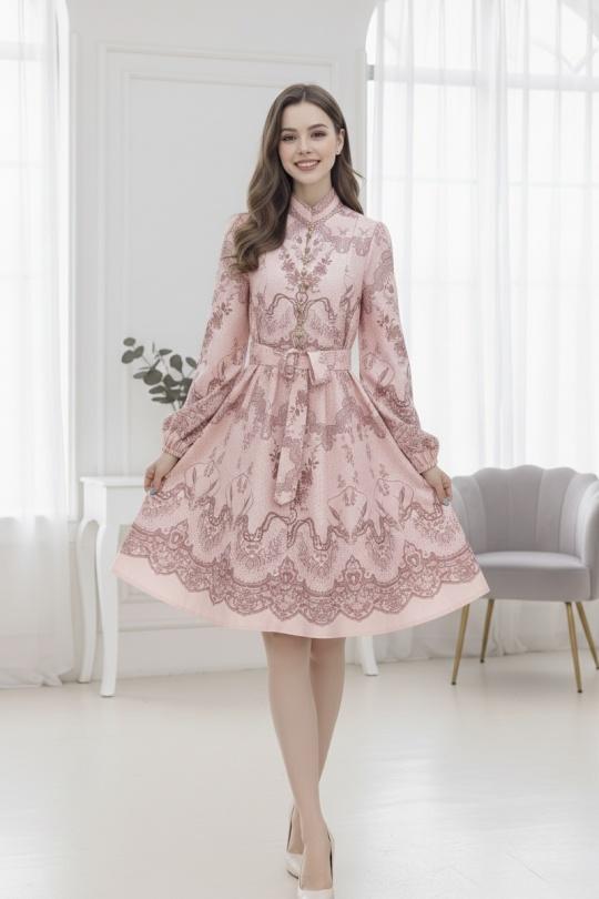 Robes mi-longues Femme Rose Jayloucy  8595 Efashion Paris