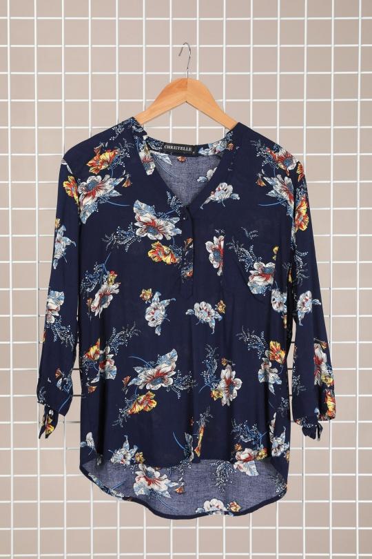 Blouses Femme Bleu indigo Christelle C1963 Efashion Paris