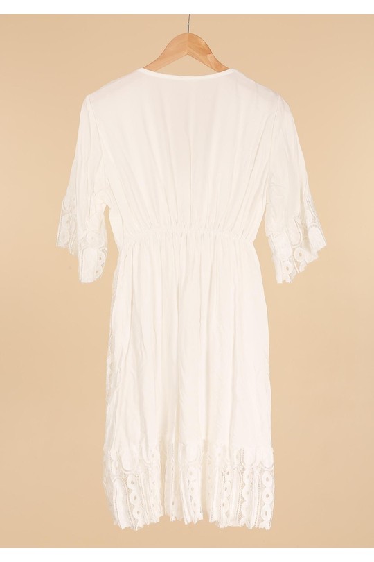 Robes courtes Femme Blanc Christelle C1059 Efashion Paris