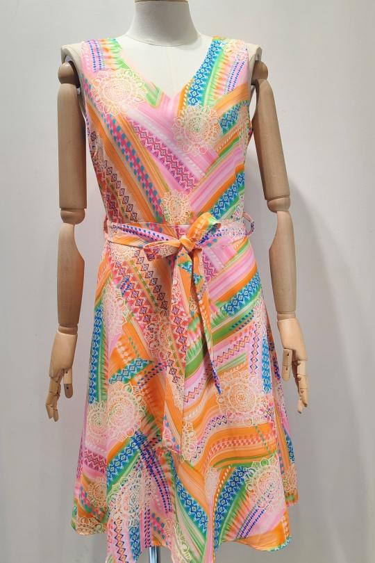 Vestidos cortos Mujer Orange AC BELLE 8069-3R Efashion Paris