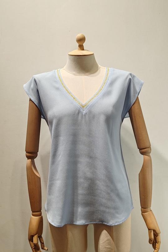Tops Mujer Sky blue AC BELLE 2302T Efashion Paris