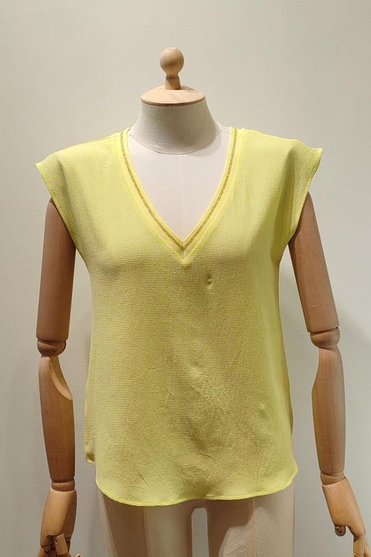 Tops Femme Jaune AC BELLE 2302T Efashion Paris