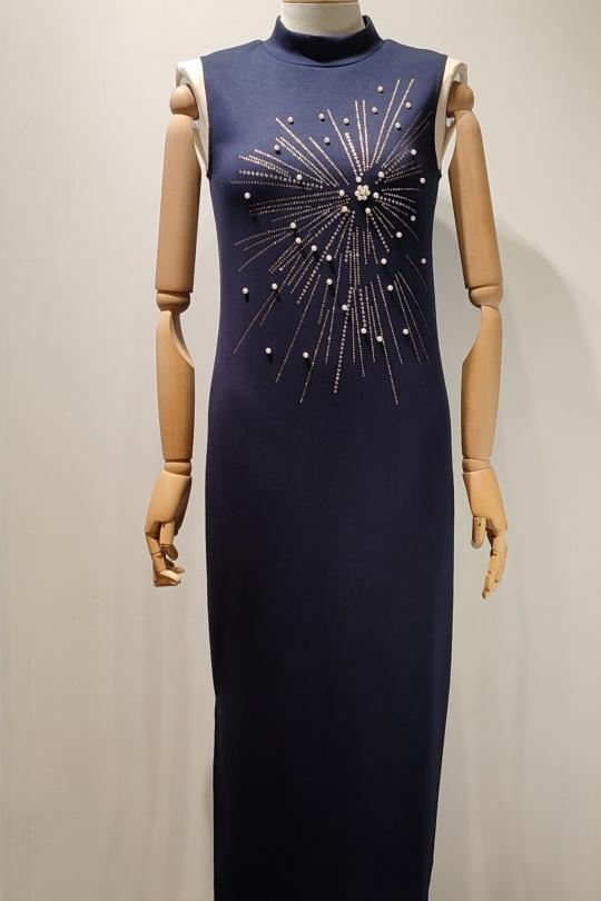 Maxi dresses Women Navy blue AC BELLE 2505R Efashion Paris