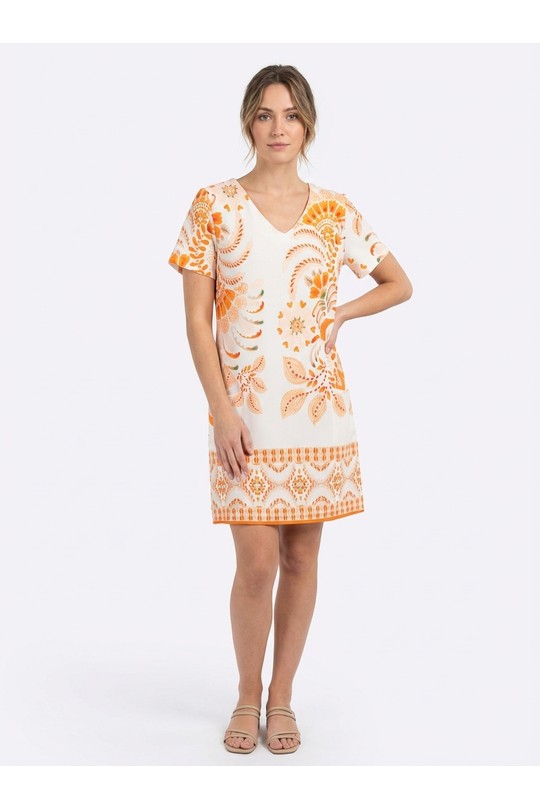 Robes courtes Femme Orange AC BELLE 8101R Efashion Paris