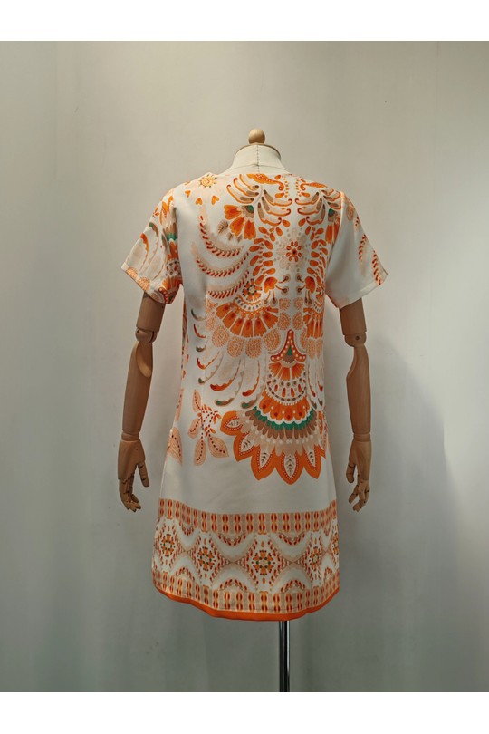 Robes courtes Femme Orange AC BELLE 8101R Efashion Paris