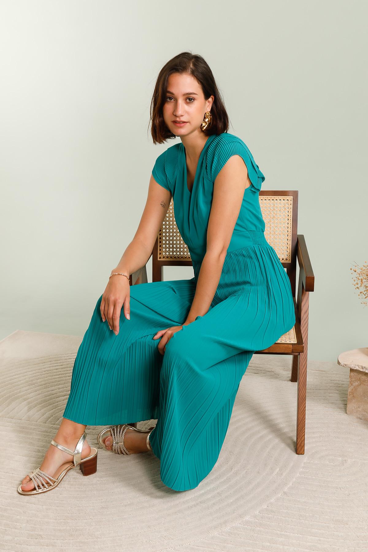Tute Donna Dark green AC BELLE 7305CB #c Efashion Paris