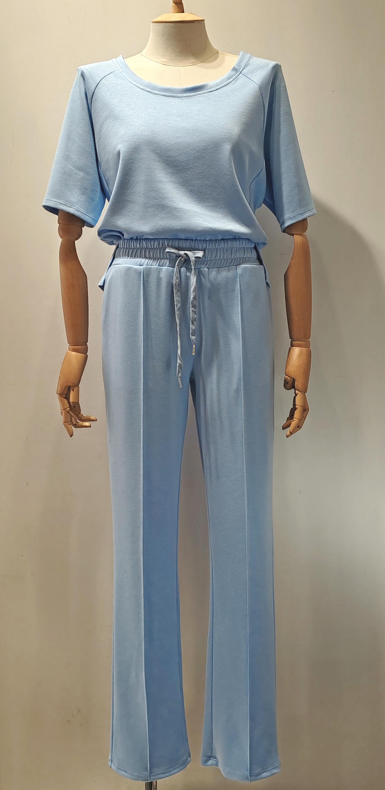 Ensembles Femme Bleu ciel AC BELLE 8066T-8065P ENSEMBLE #c Efashion Paris
