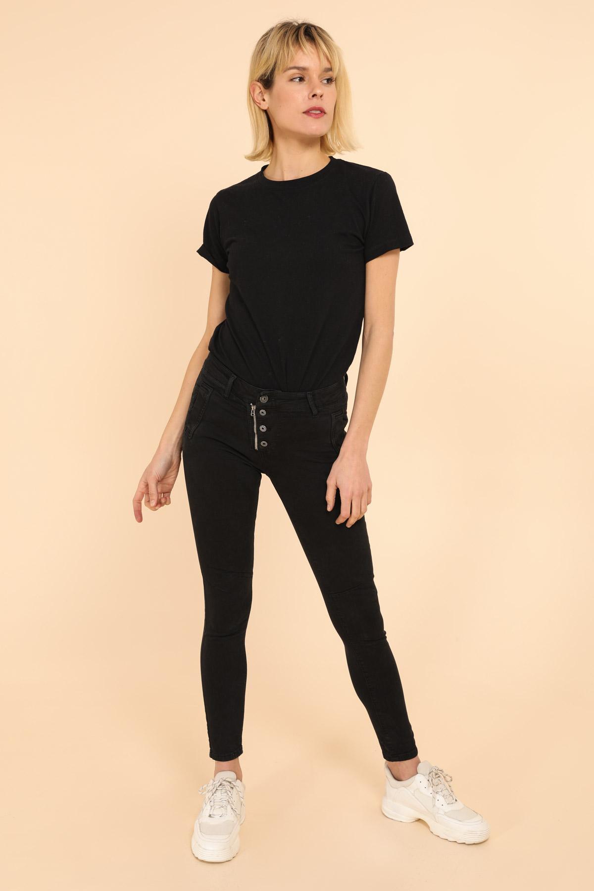 Jeans Femme Noir Areline  8123 #c Efashion Paris