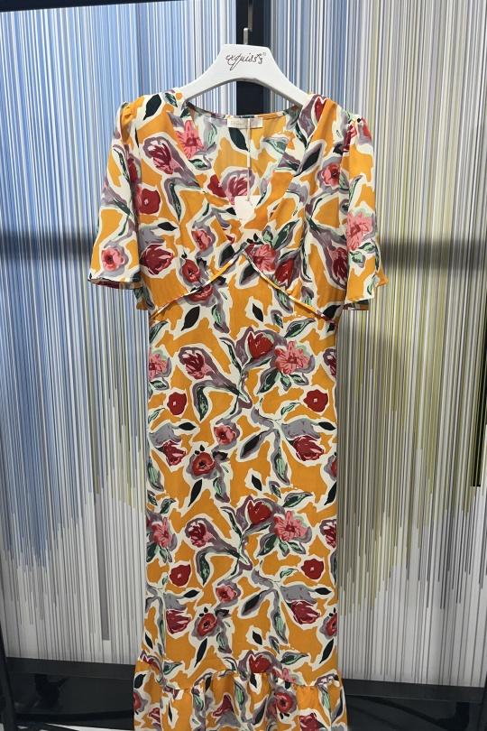 Abiti maxi Donna Yellow EXQUISS'S Paris RM128.RO Efashion Paris