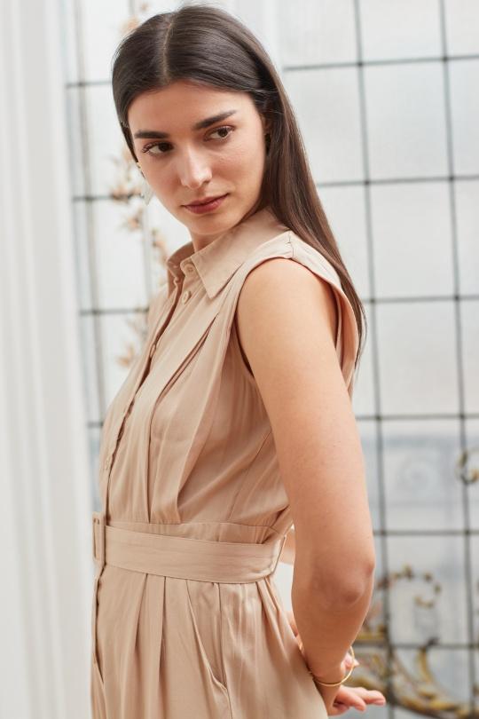 Jumpsuits Women Beige EXQUISS'S Paris RM271.COMBI Efashion Paris